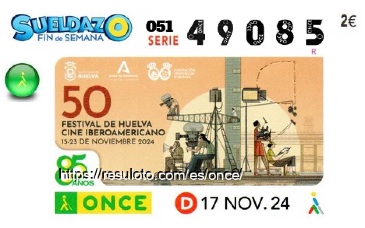 Sueldazo ONCE premiado el Domingo 17/11/2024